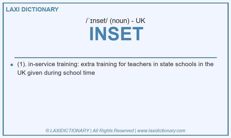 Definition INSET in British English