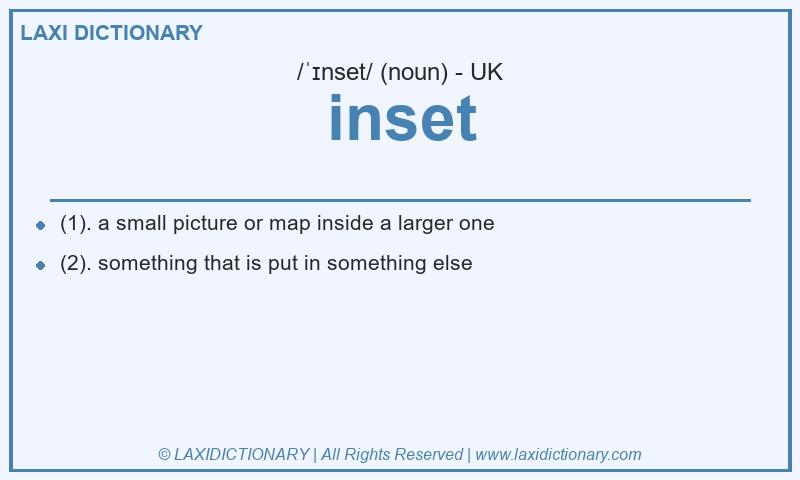 Definition inset in British English