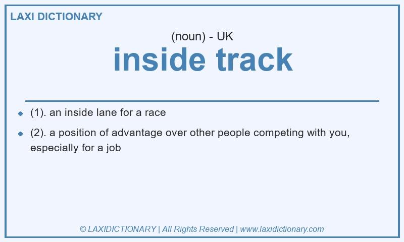 Definition inside track in British English