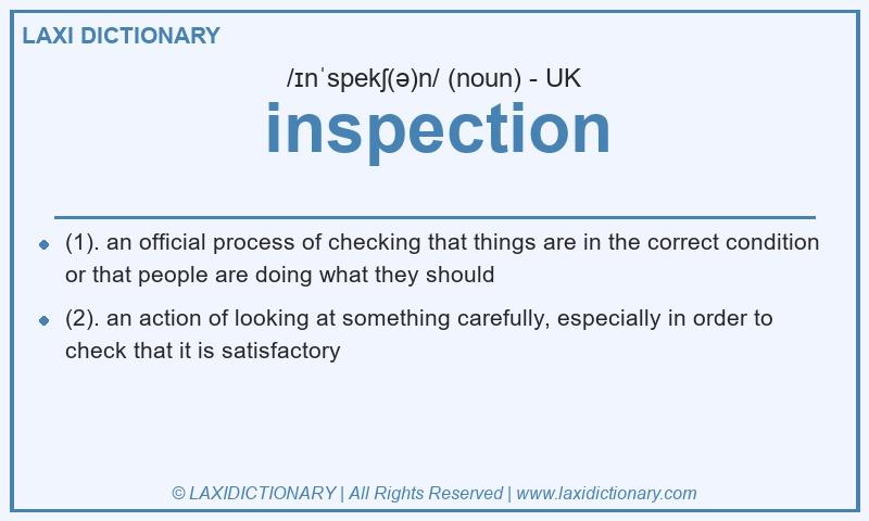 Definition inspection in British English