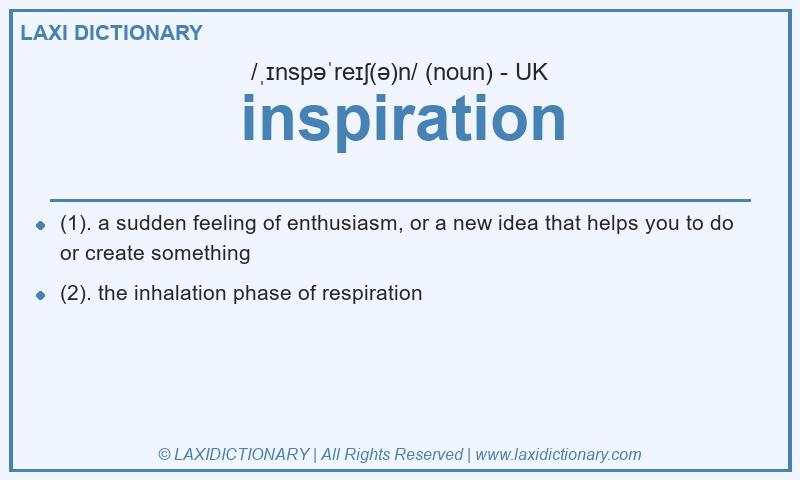 Definition inspiration in British English