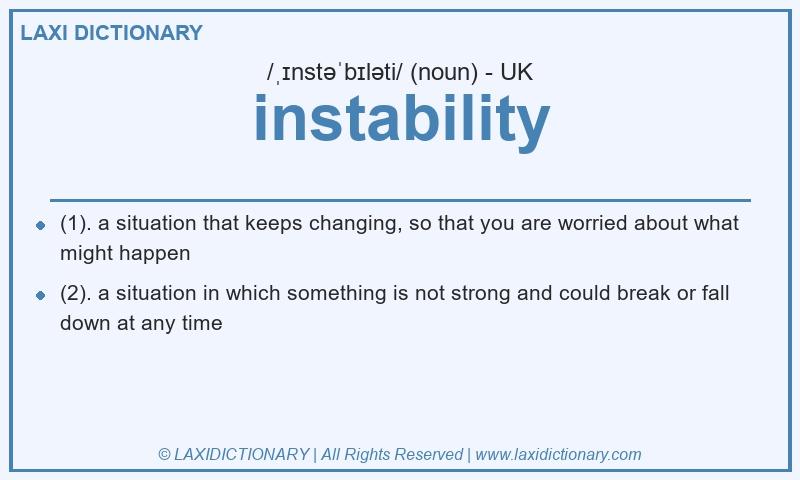 Definition instability in British English
