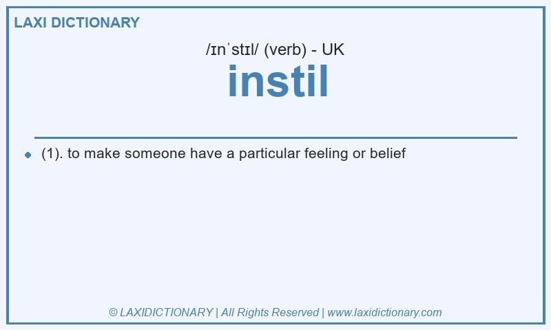 Definition instil in British English