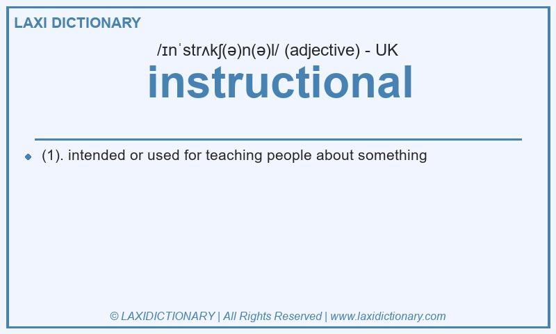 Definition instructional in British English