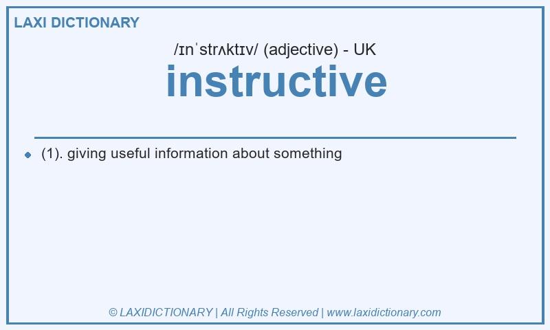 Definition instructive in British English