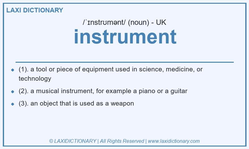 Definition instrument in British English