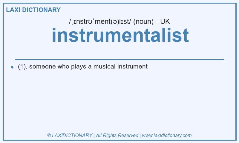 Definition instrumentalist in British English