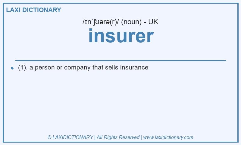 Definition insurer in British English