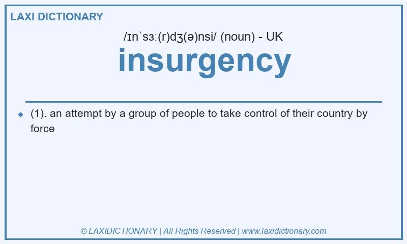 Definition insurgency in British English