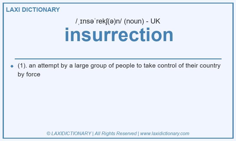Definition insurrection in British English
