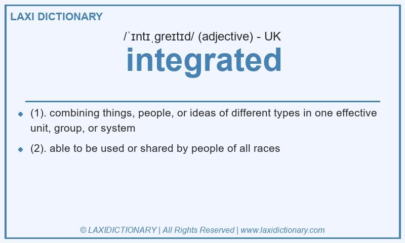Definition integrated in British English