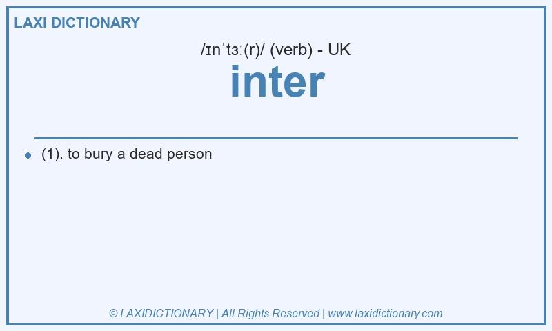 Definition inter in British English