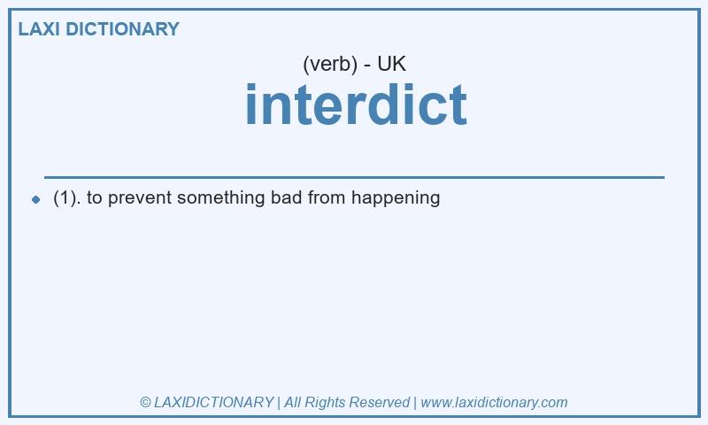 Definition interdict in British English
