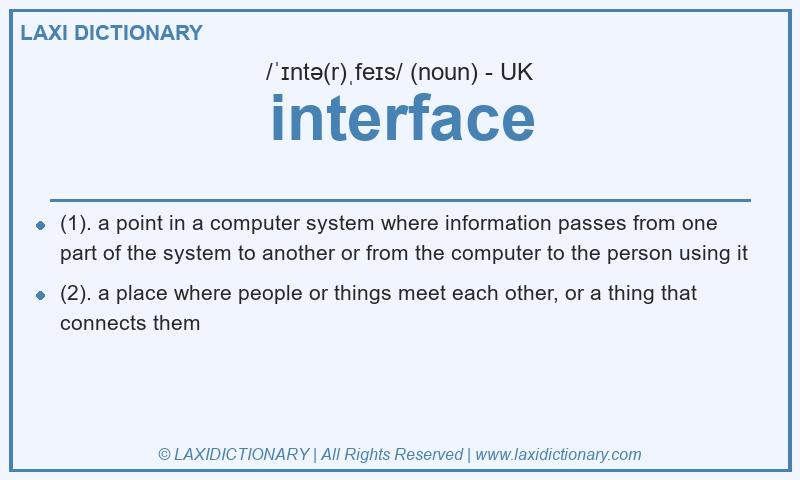 Definition interface in British English