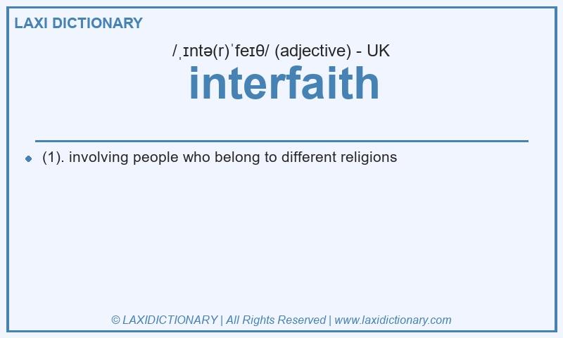 Definition interfaith in British English