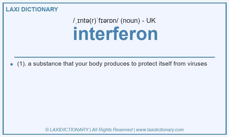 Definition interferon in British English