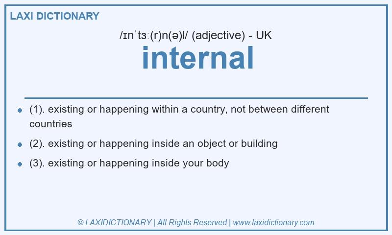 Definition internal in British English