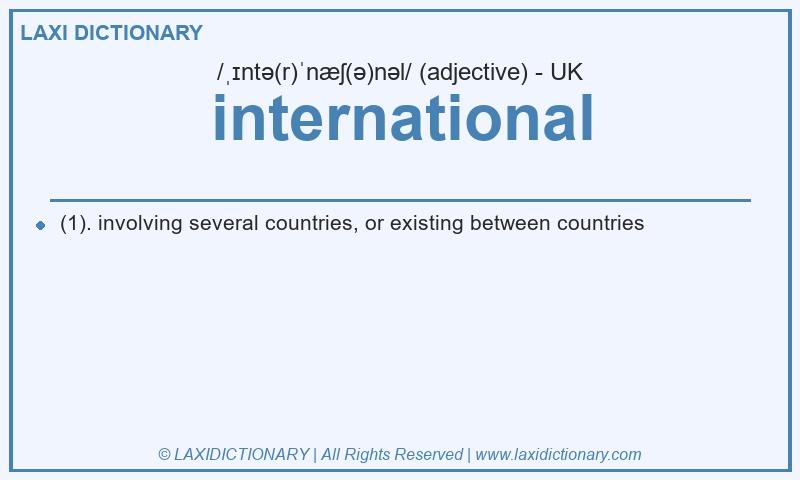 Definition international in British English