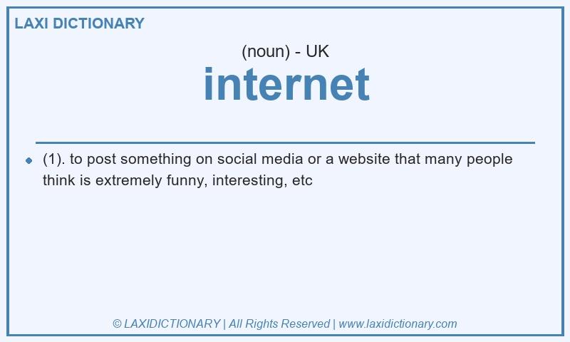 Definition internet in British English