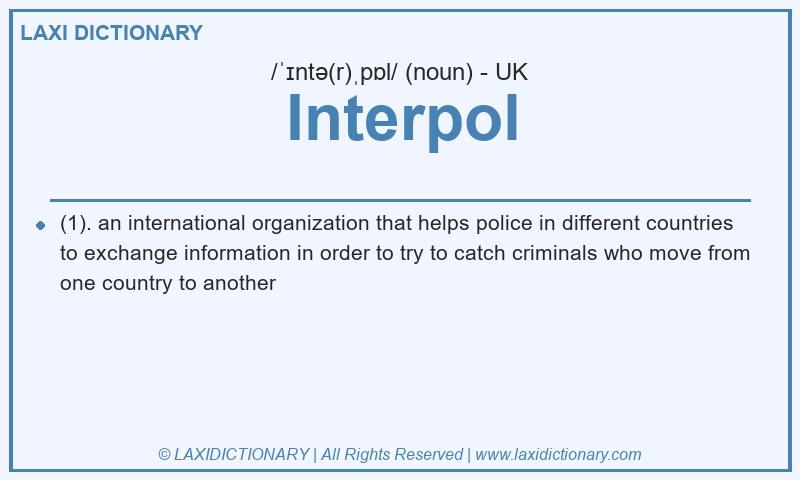 Definition Interpol in British English