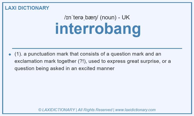 Definition interrobang in British English
