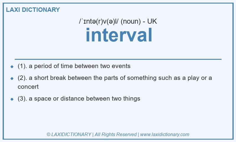 Definition interval in British English