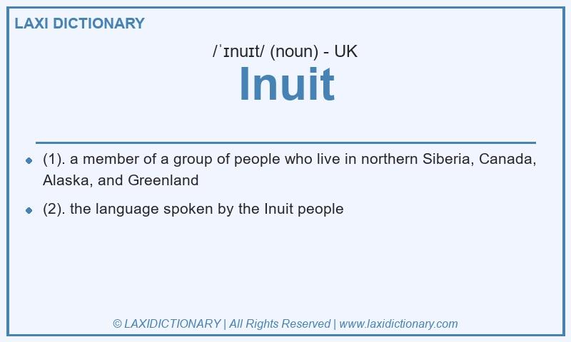 Definition Inuit in British English