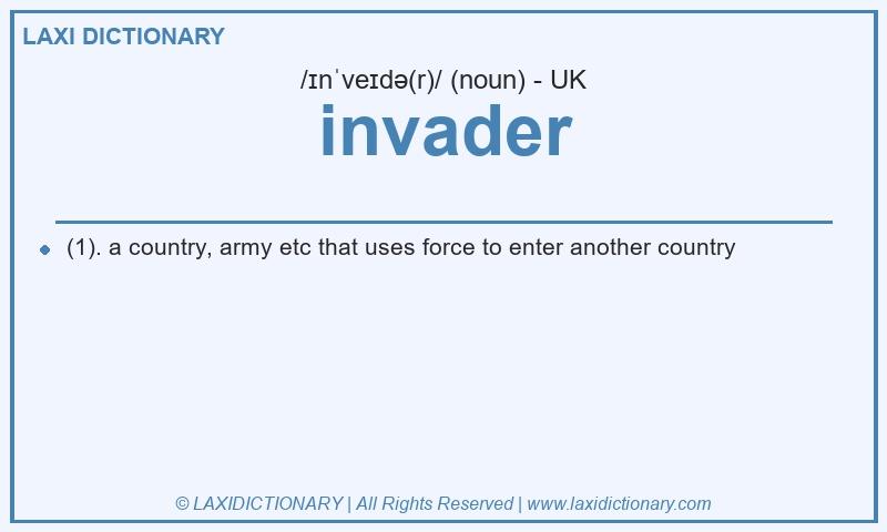Definition invader in British English