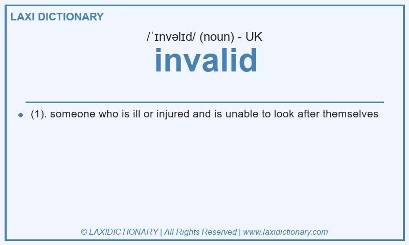 Definition invalid in British English