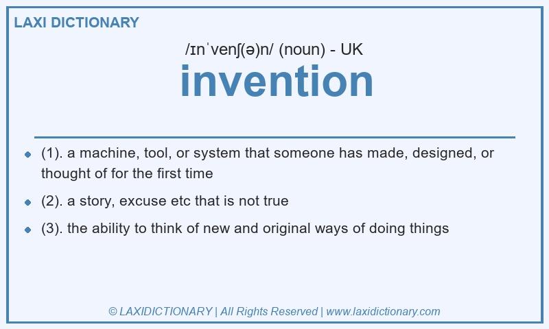 Definition invention in British English