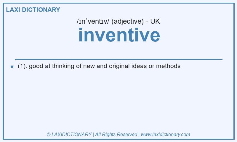 Definition inventive in British English