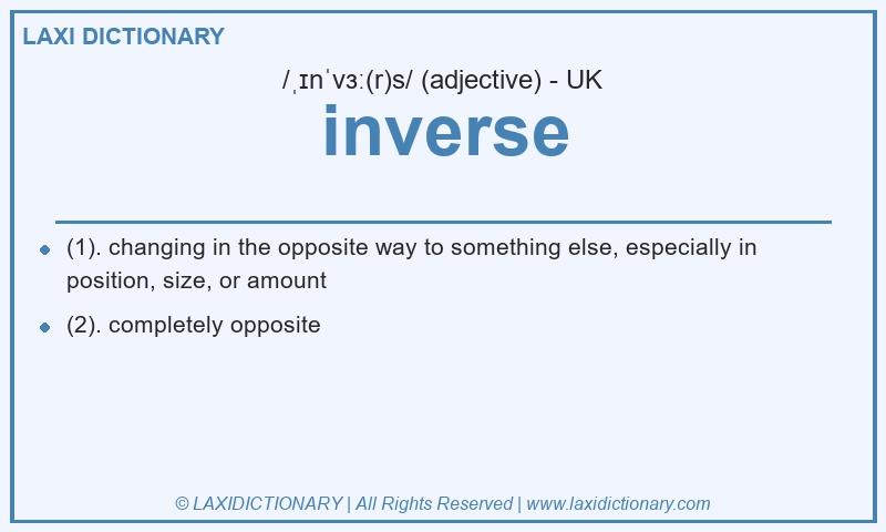 Definition inverse in British English