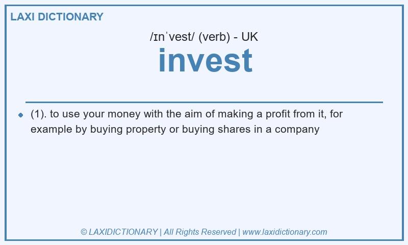 Definition invest in British English
