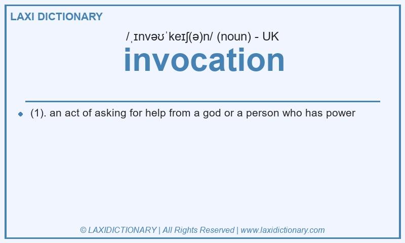 Definition invocation in British English