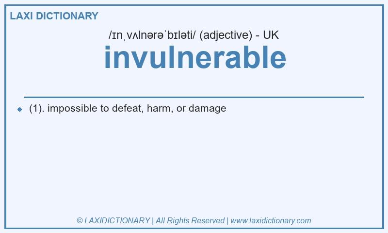 Definition invulnerable in British English