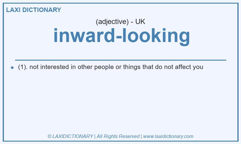 Definition inward-looking in British English