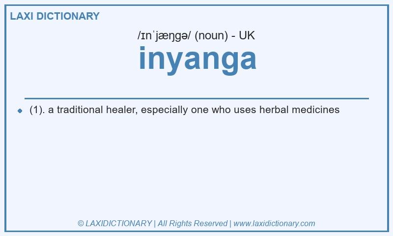 Definition inyanga in British English