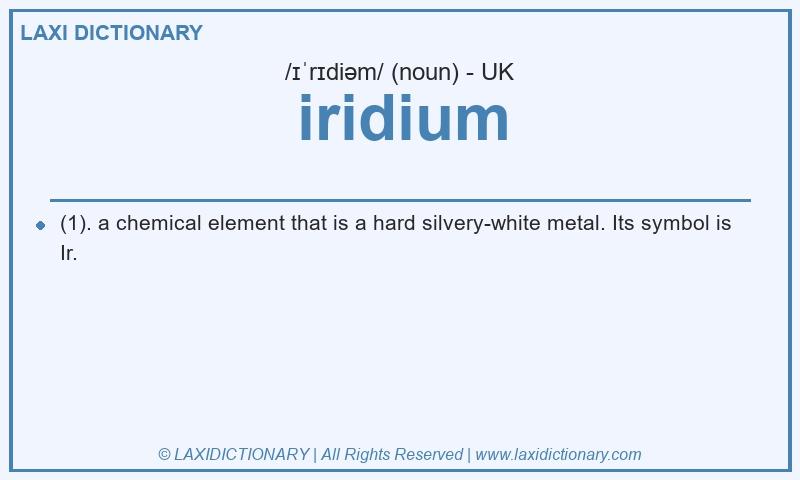 Definition iridium in British English