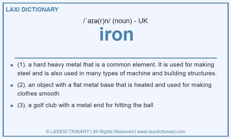 Definition iron in British English