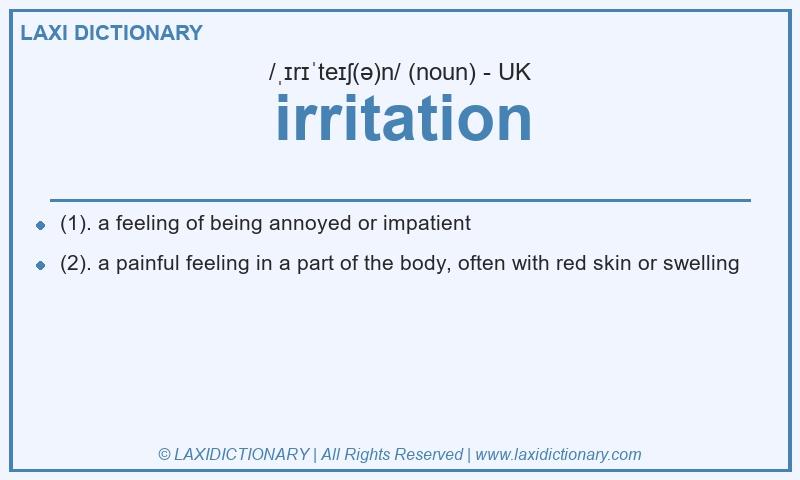Definition irritation in British English