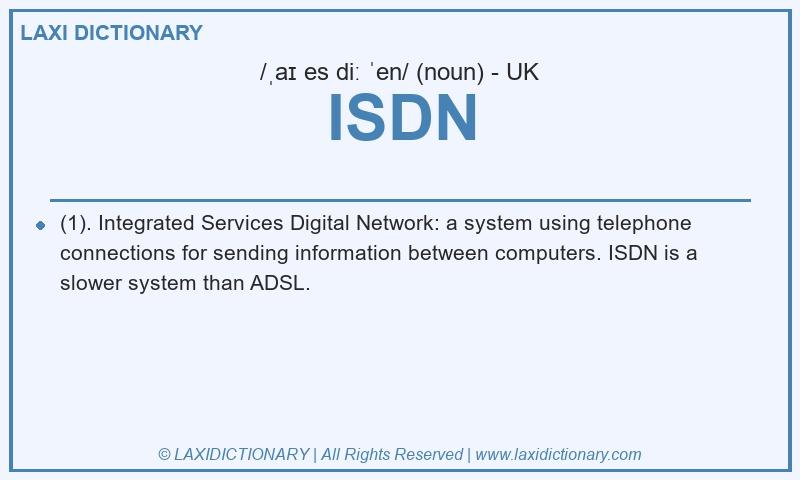 Definition ISDN in British English