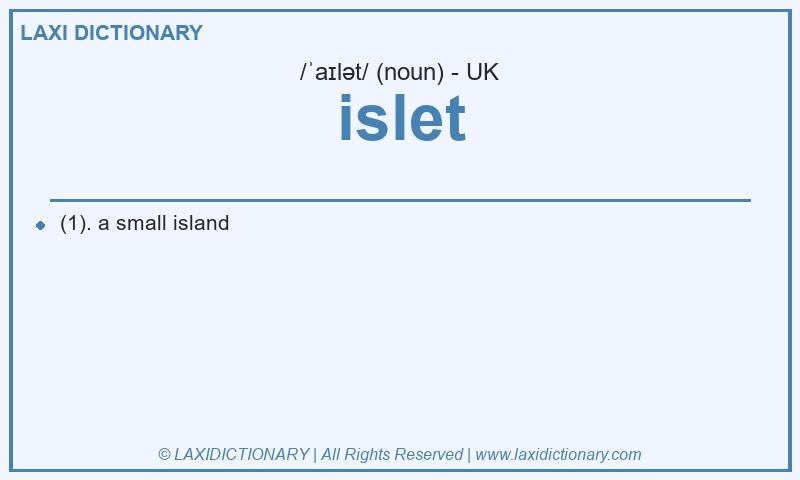 Definition islet in British English