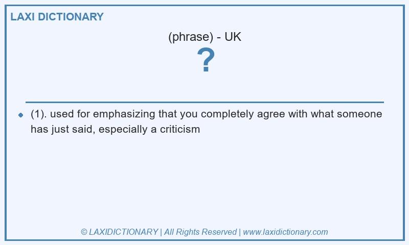 Definition ? in British English