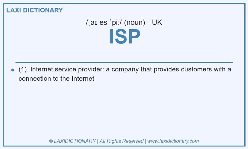 Definition ISP in British English