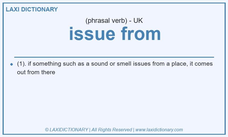 Definition issue from in British English