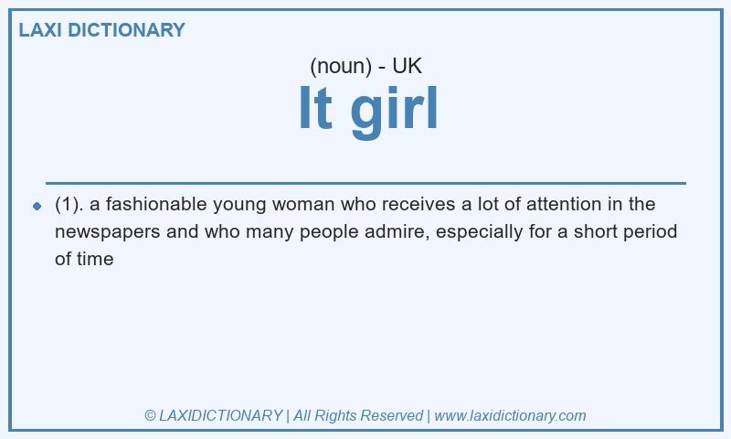 Definition It girl in British English
