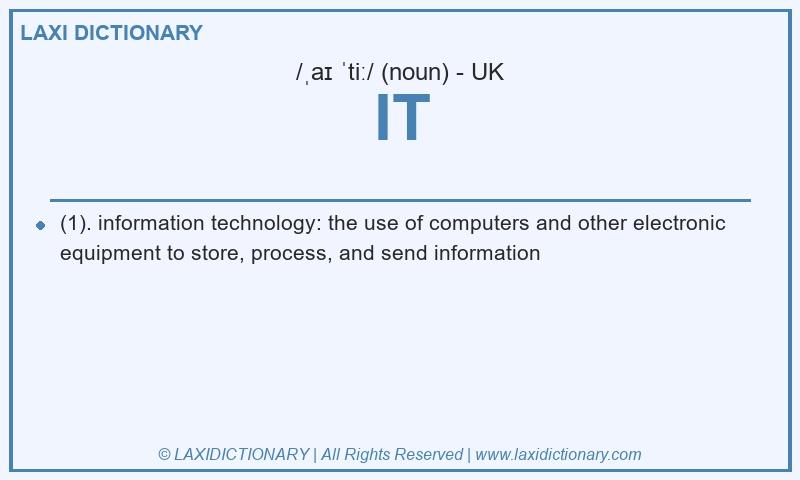 Definition IT in British English