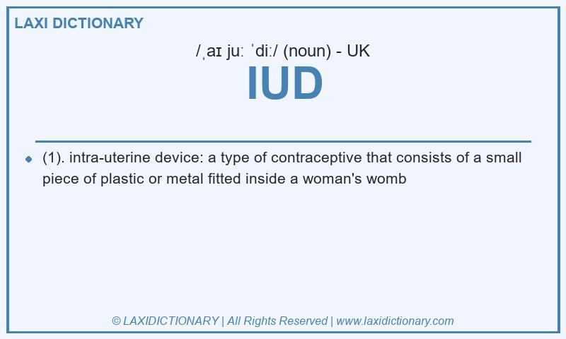 Definition IUD in British English