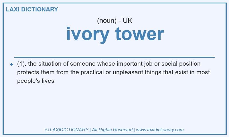 Definition ivory tower in British English