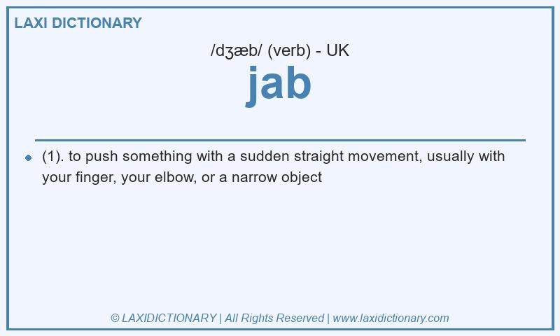 Definition jab in British English